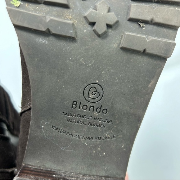 Blondo Chocolate Brown Waterproof Leather Ankle Boots Size 7.5 with Buckles - Picture 10 of 16